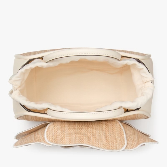 Kate Spade  Flora Rose Straw Crossbody, Natural - Picture 4 of 5